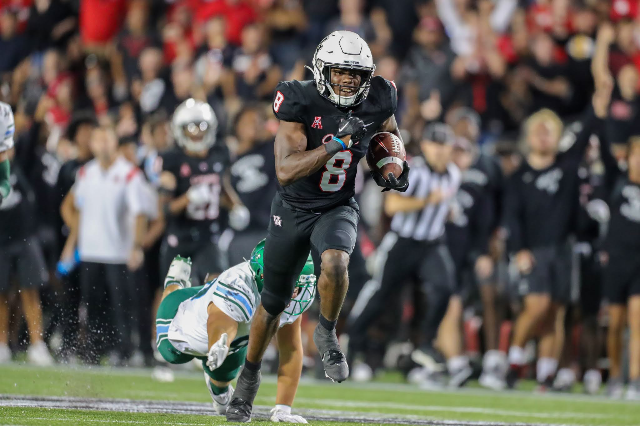 KeSean Carter after his 41 yard catch » GoCoogs.com